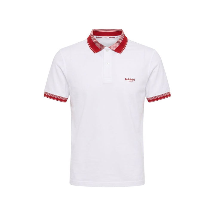 Baldinini Trend White Cotton Men Polo
