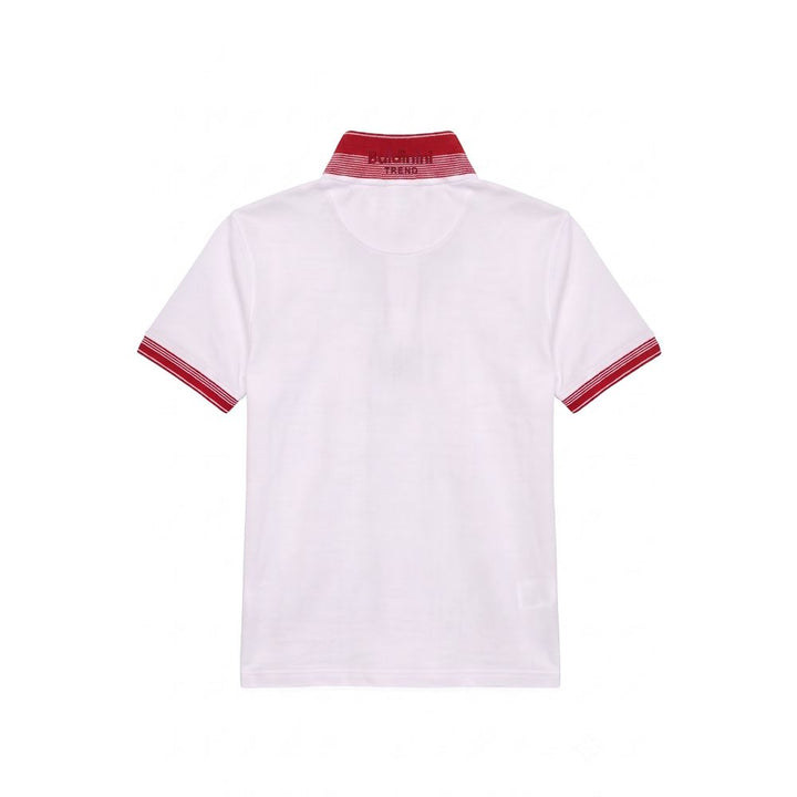 Baldinini Trend White Cotton Men Polo