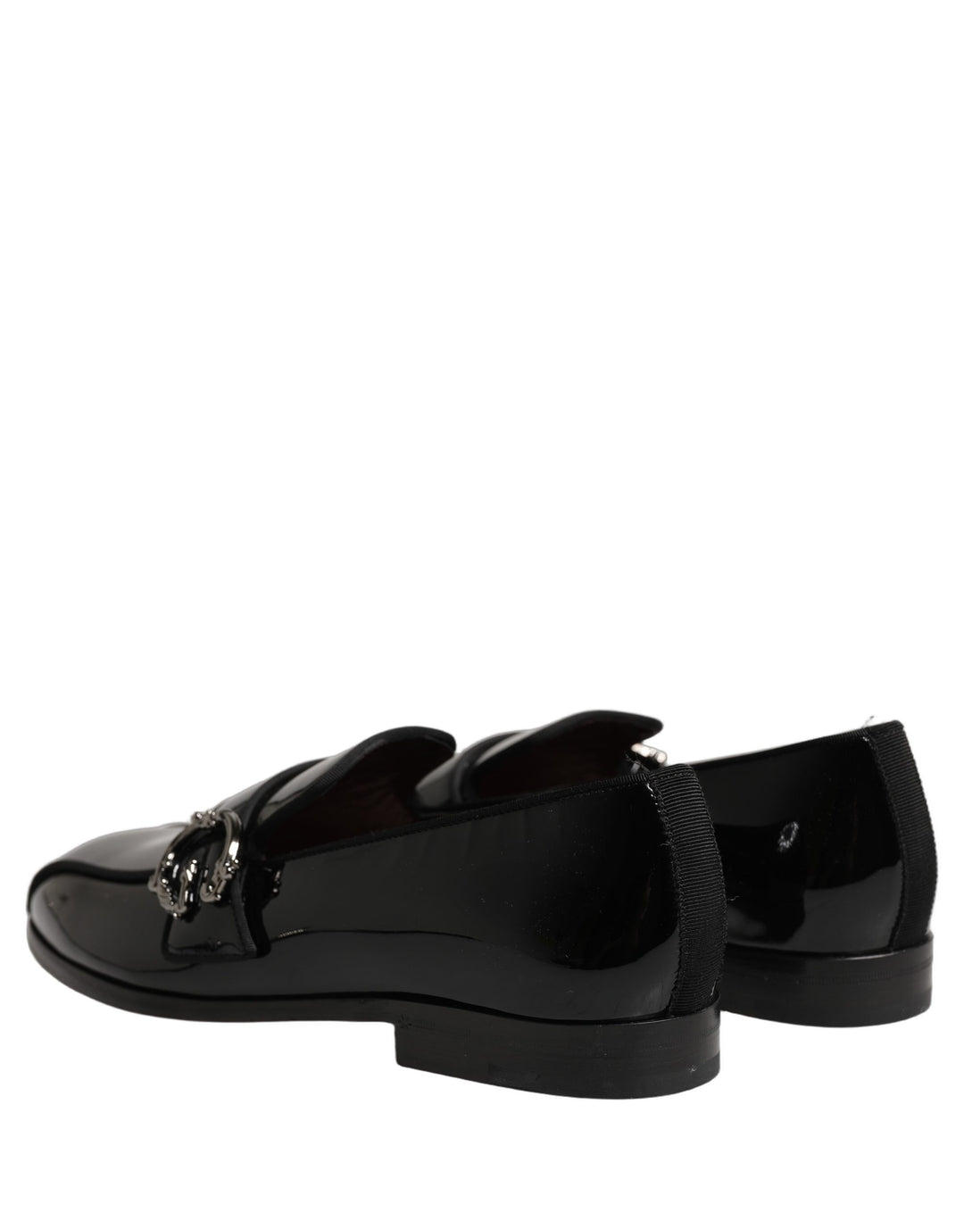 Dolce & Gabbana Black Patent Leather Men Loafers Shoes