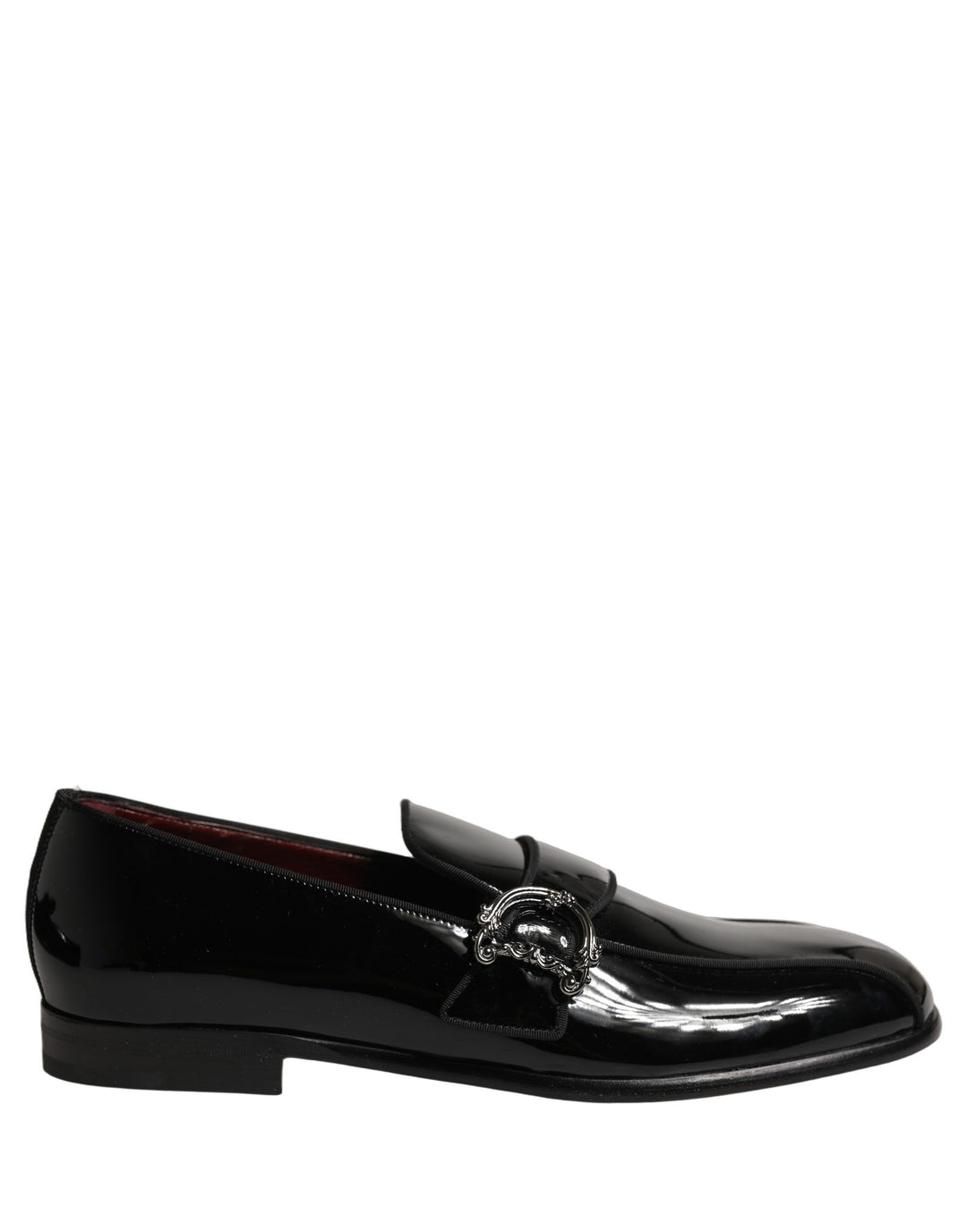 Dolce & Gabbana Black Patent Leather Men Loafers Shoes