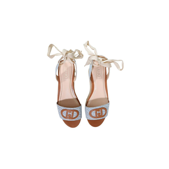 Liu Jo Light Blue Polyester Wedge Sandals