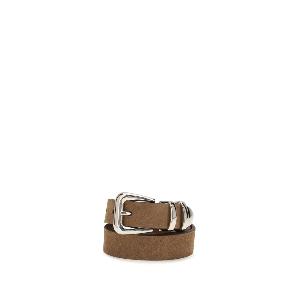 Brunello Cucinelli Brown Calf Leather Bos Taurus Regular Belt