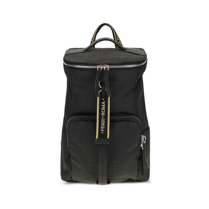 Fendi Black Polyester Backpack