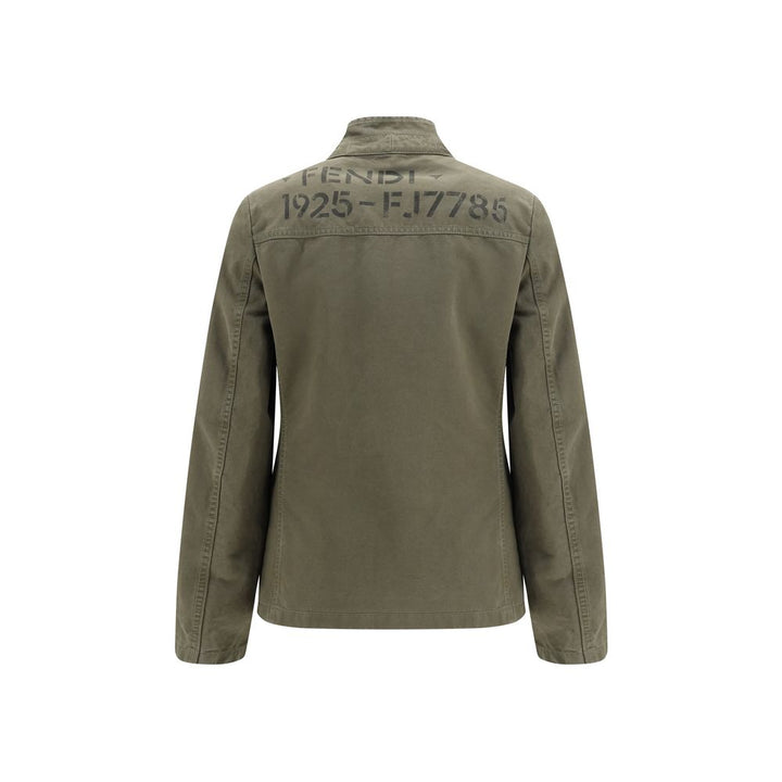 Fendi Bicolor Cotton Full-Length Jacket