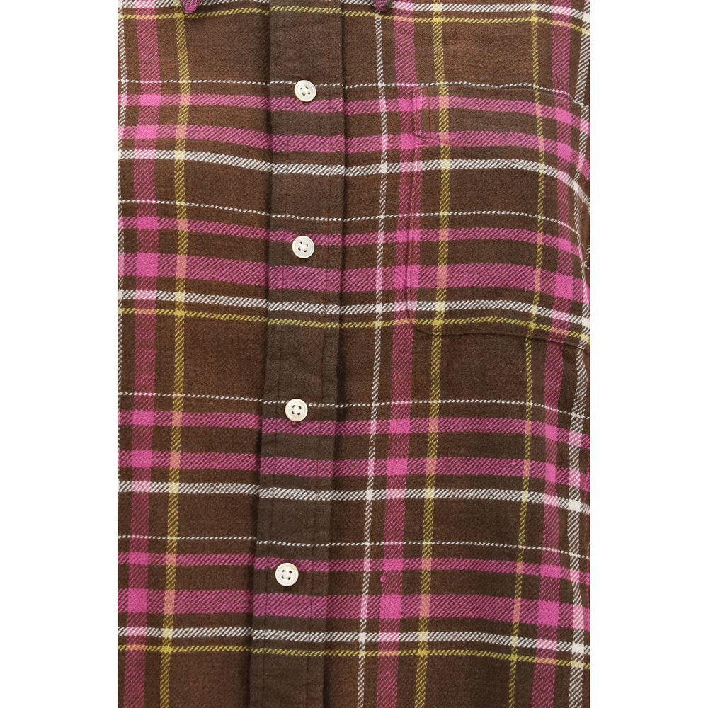 R13 Brown Cotton Pattern Shirt