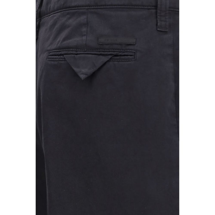 Prada Blue Cotton Casual Pants