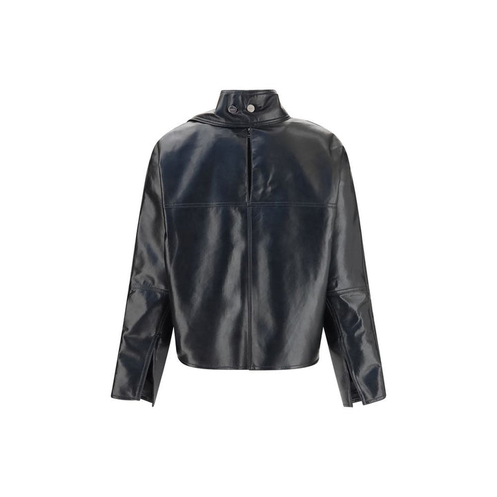Agolde Black Recycled Leather Shirt