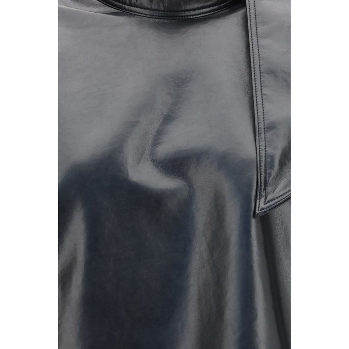 Agolde Black Recycled Leather Shirt