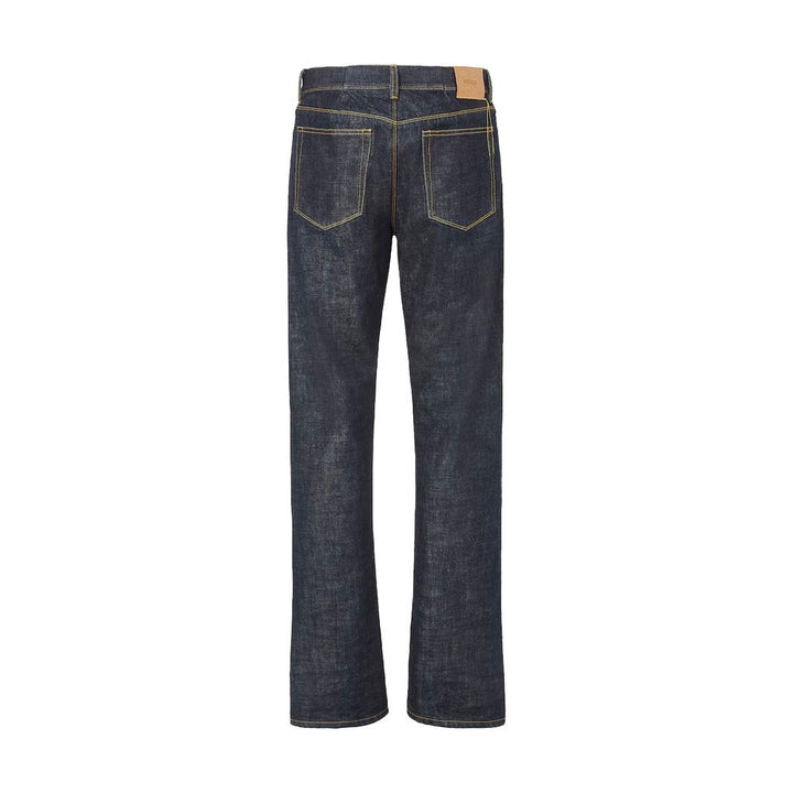 Fendi Blue Cotton Slim Fit Jeans