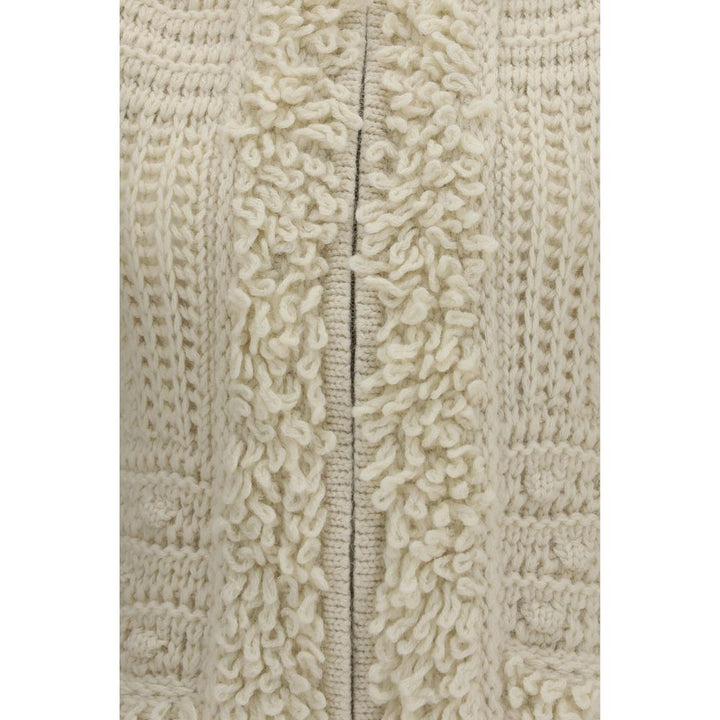 Fendi White Wool Oves Aries Sleeveless Jacket