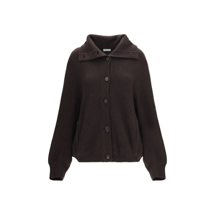 Brunello Cucinelli Brown Cashmere Cardigan