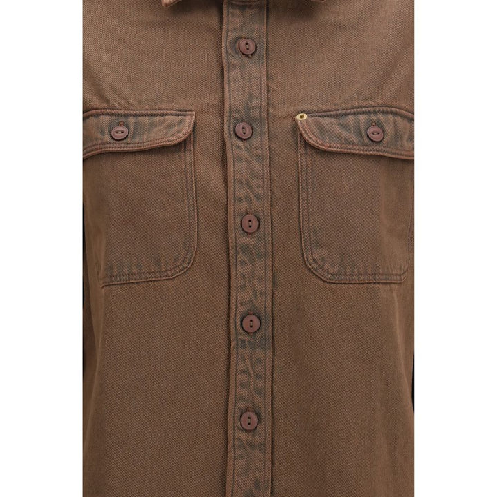 Deperlu Brown Denim Shirt
