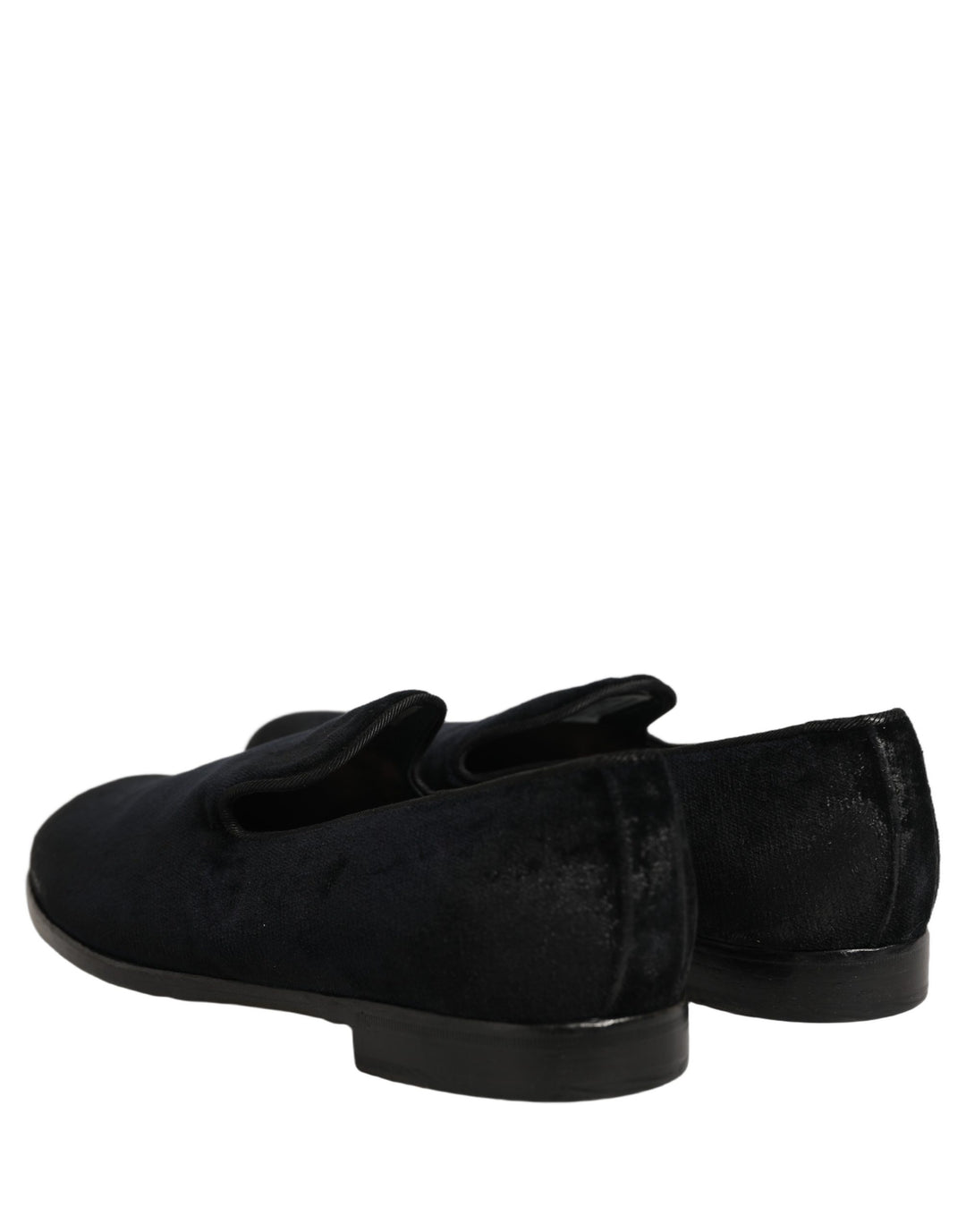 Dolce & Gabbana Black Suede Slip On Slippers Loafers Shoes