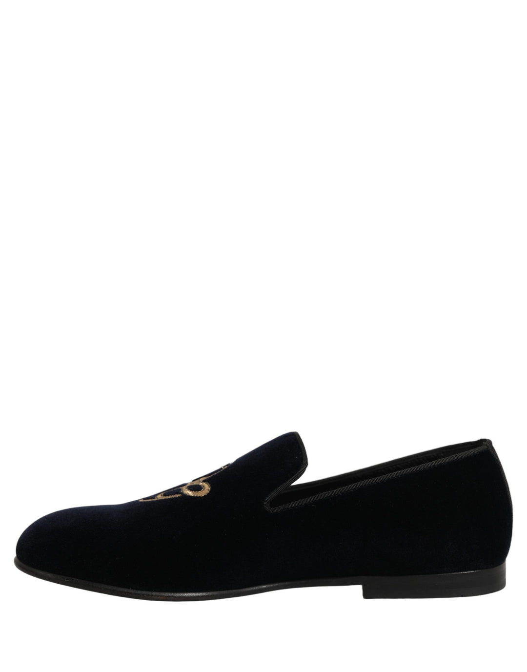 Dolce & Gabbana Black Suede DG Logo Slippers Men Loafers Shoes