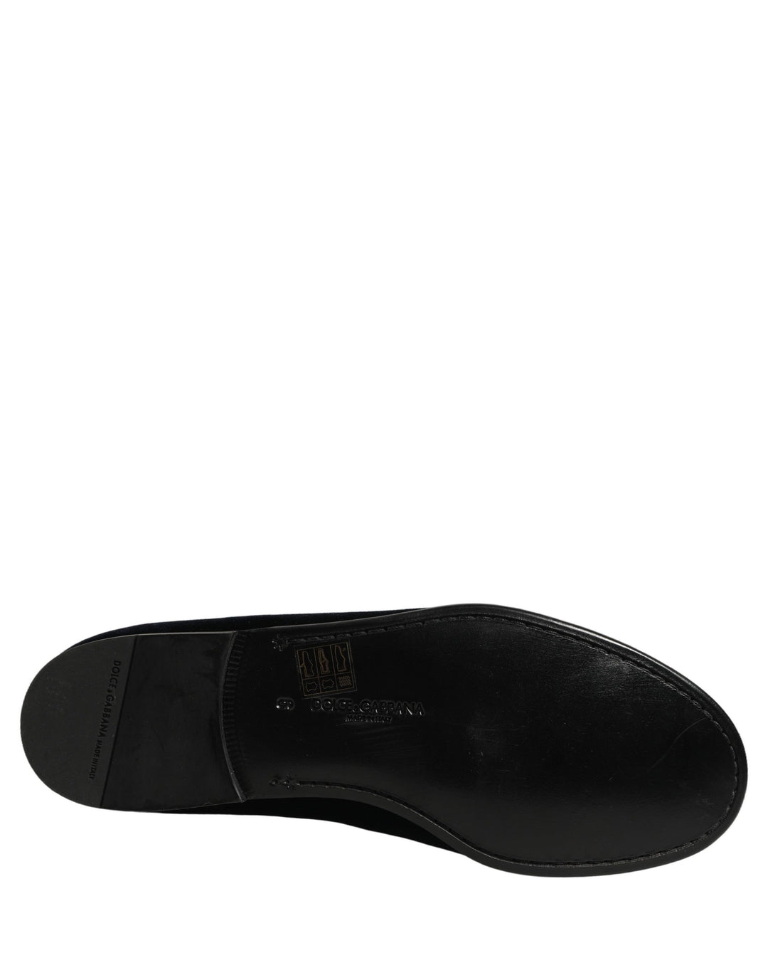Dolce & Gabbana Black Suede DG Logo Slippers Men Loafers Shoes