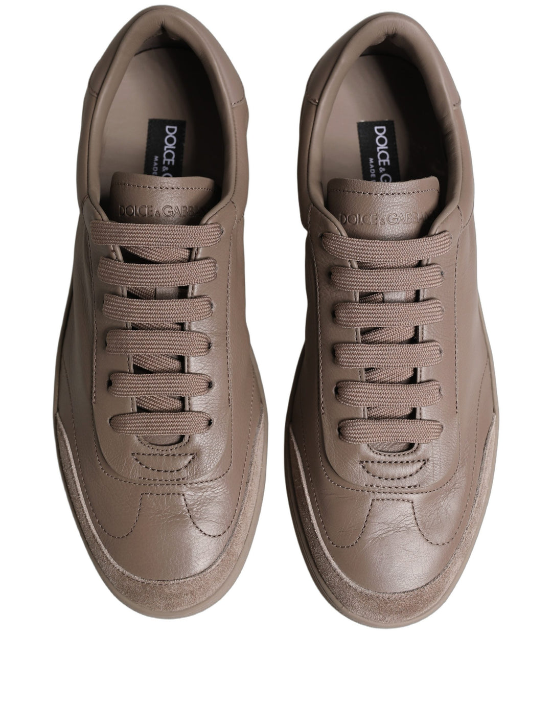 Dolce & Gabbana Taupe Saint Tropez Low Top Sneakers Shoes