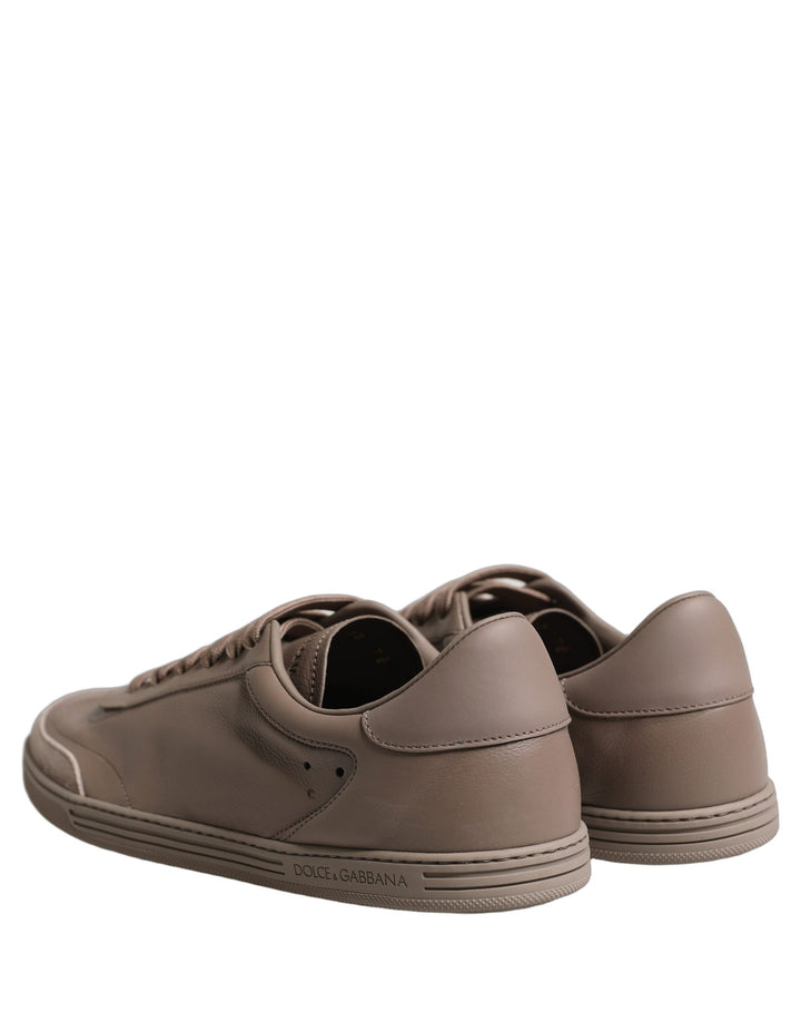 Dolce & Gabbana Taupe Saint Tropez Low Top Sneakers Shoes