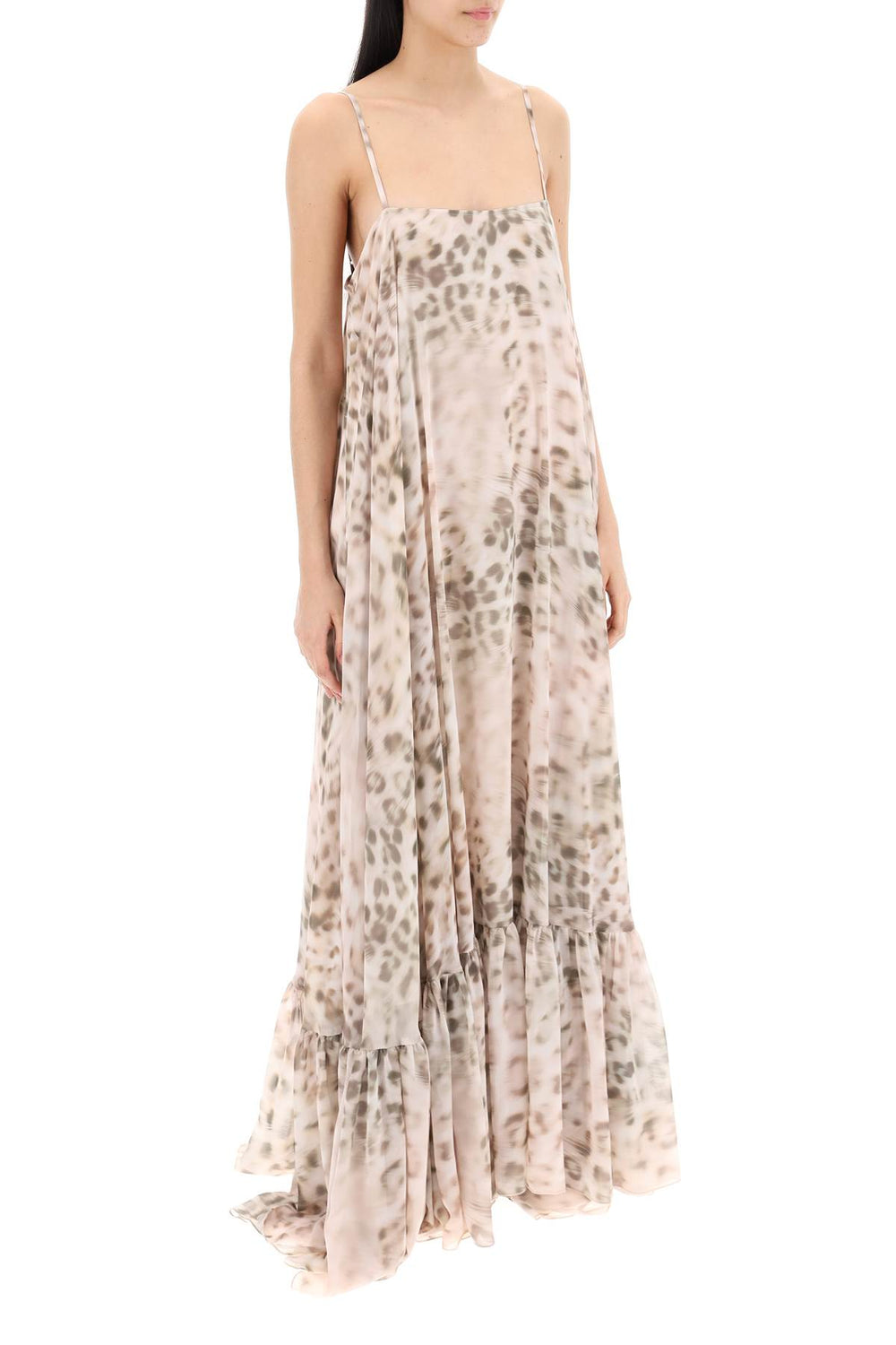 maxi dress with ruffle at the-1