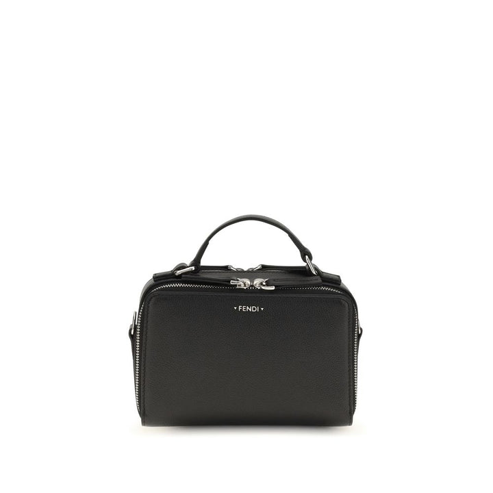 Fendi Black Calf Leather Bos Taurus Handbag