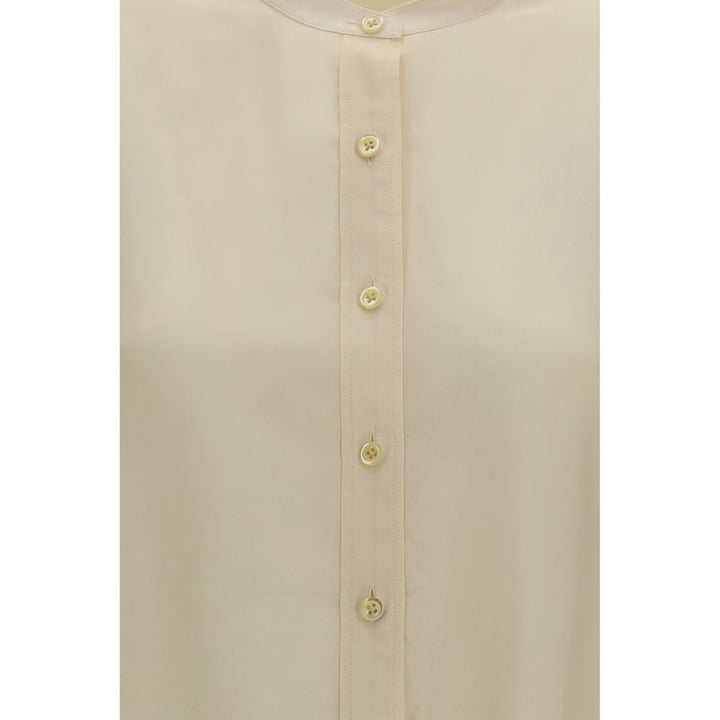 The Row Beige Silk Dress Shirt