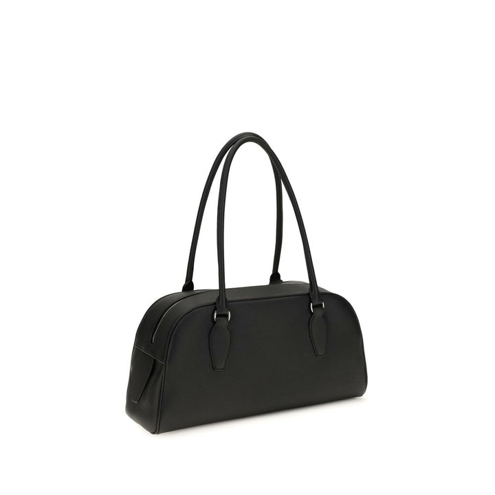 The Row Black Calf Leather Bos Taurus Shoulder Bag