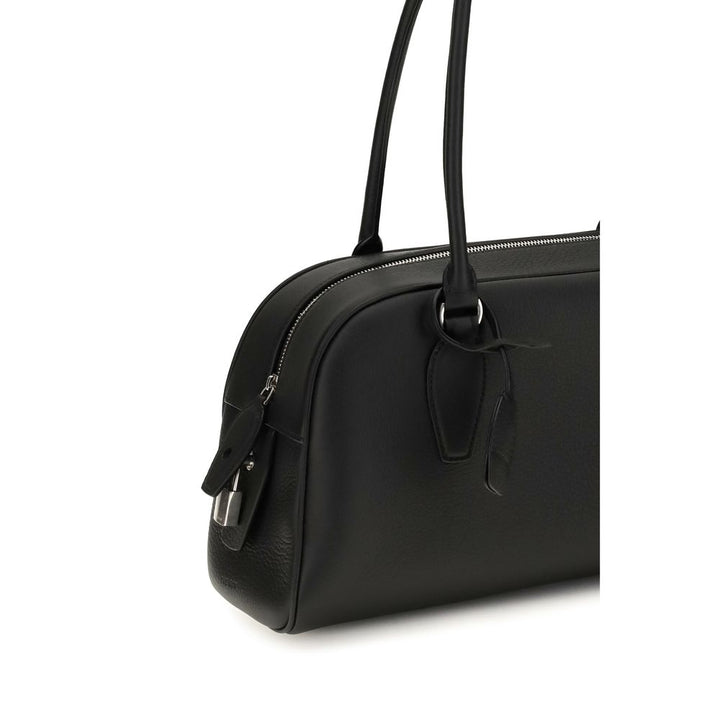 The Row Black Calf Leather Bos Taurus Shoulder Bag