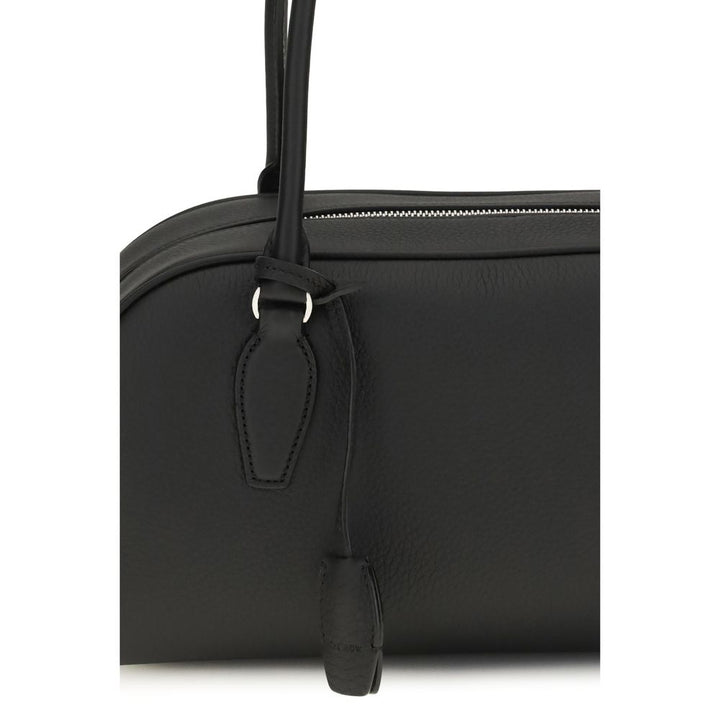 The Row Black Calf Leather Bos Taurus Shoulder Bag