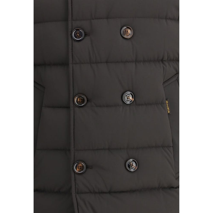 MooRER Black Polyamide Full-Length Jacket