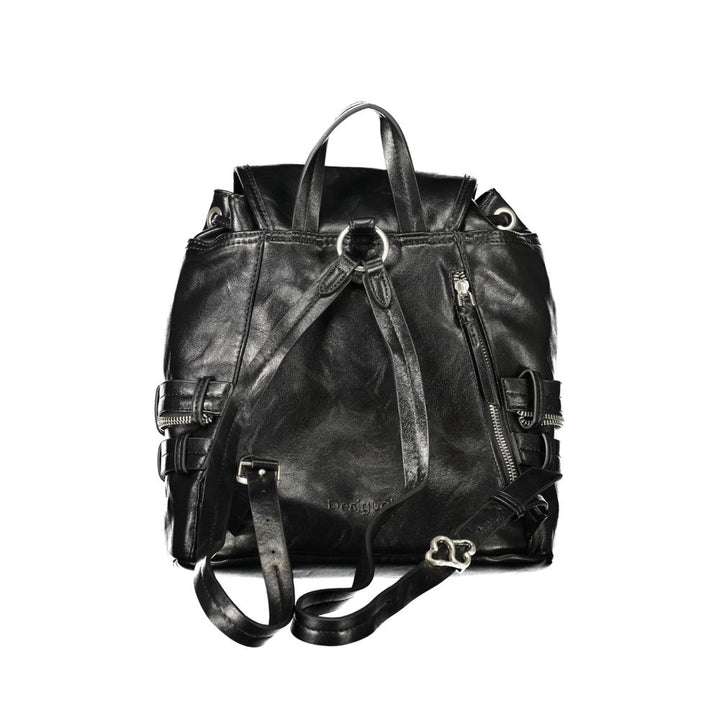 Desigual Black Polyurethane Womens Backpack
