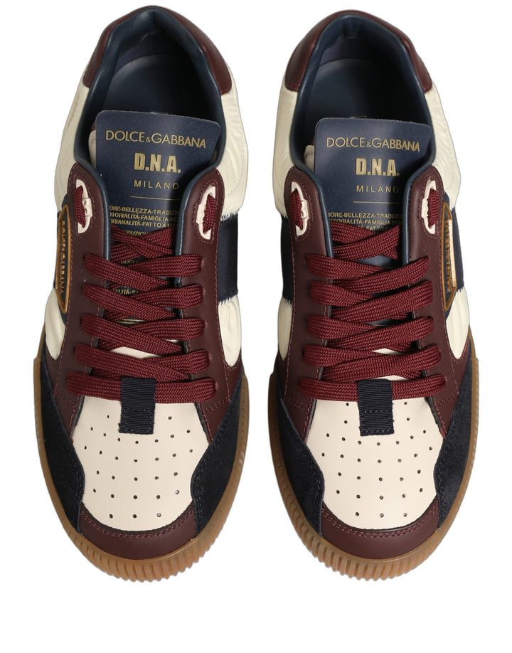 Dolce & Gabbana Multicolor Leather MIAMI Sneakers Men Shoes