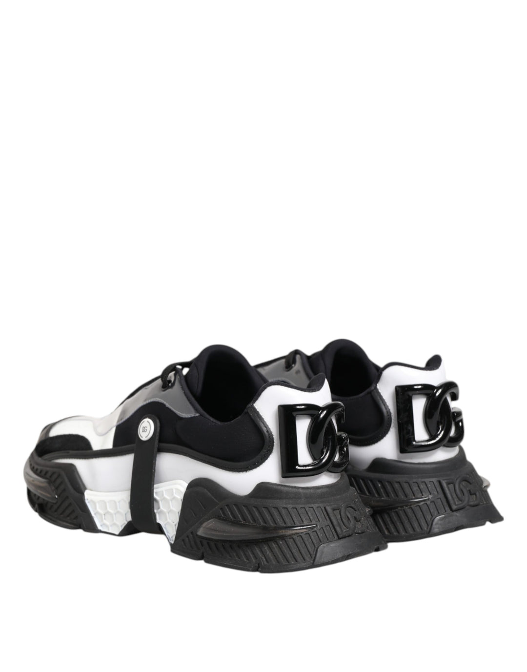 Dolce & Gabbana White Black Logo Airmaster Men Sneakers Shoes