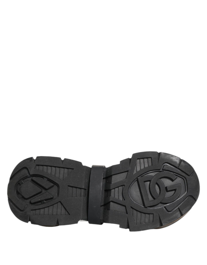 Dolce & Gabbana White Black Logo Airmaster Men Sneakers Shoes