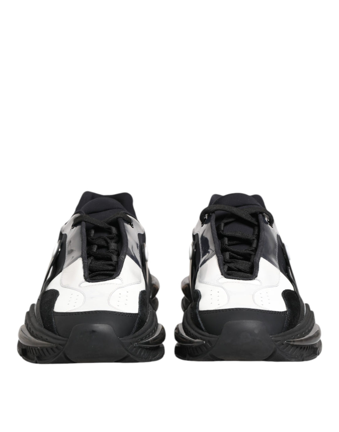 Dolce & Gabbana White Black Logo Airmaster Men Sneakers Shoes
