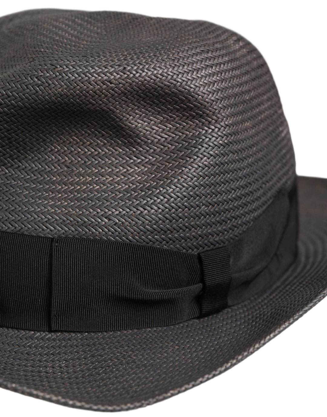 Dolce & Gabbana Men Gray Paper Woven Wide Brim Fedora Hat