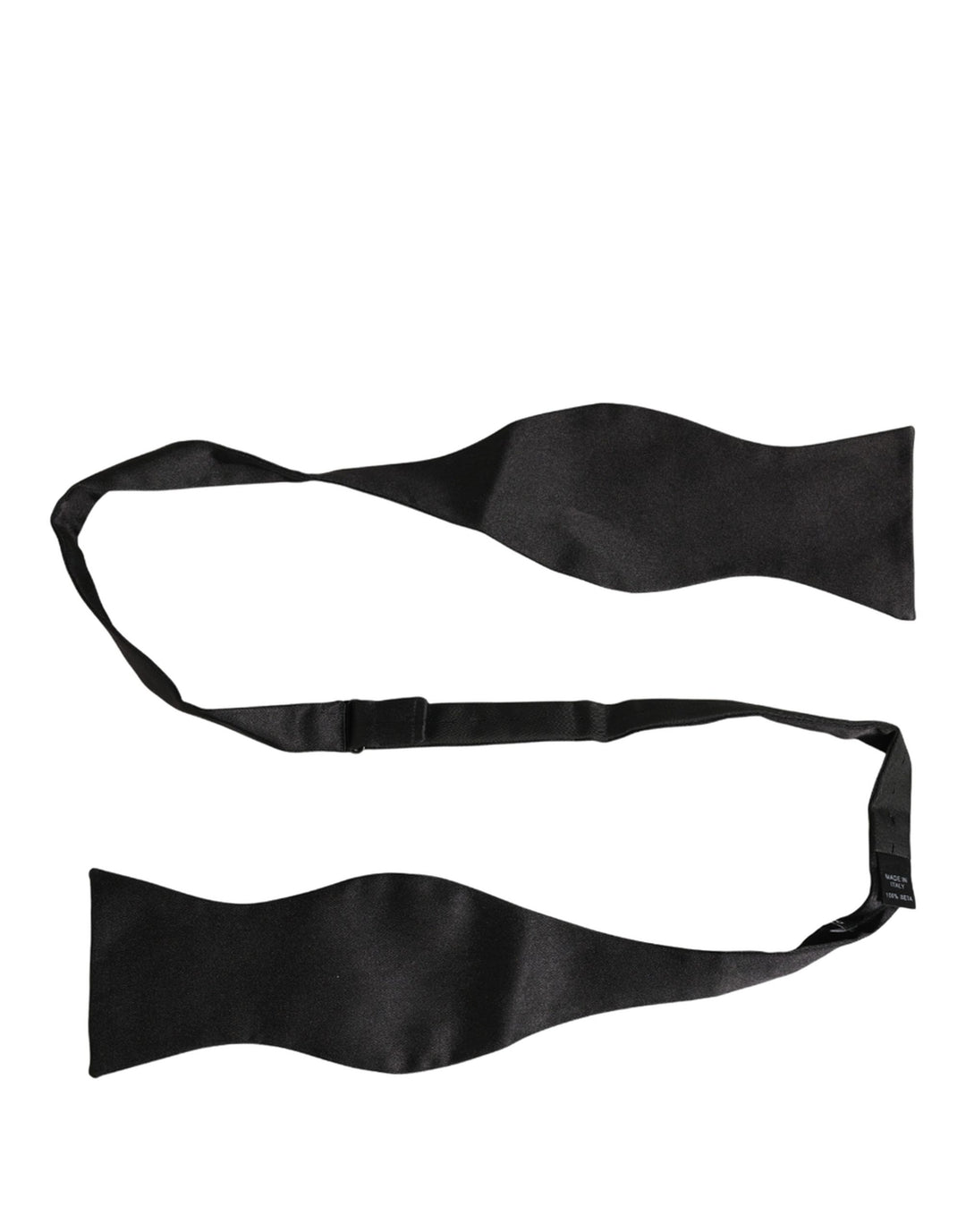 Dolce & Gabbana Men Black 100% Silk Adjustable Neck Papillon Bow Tie