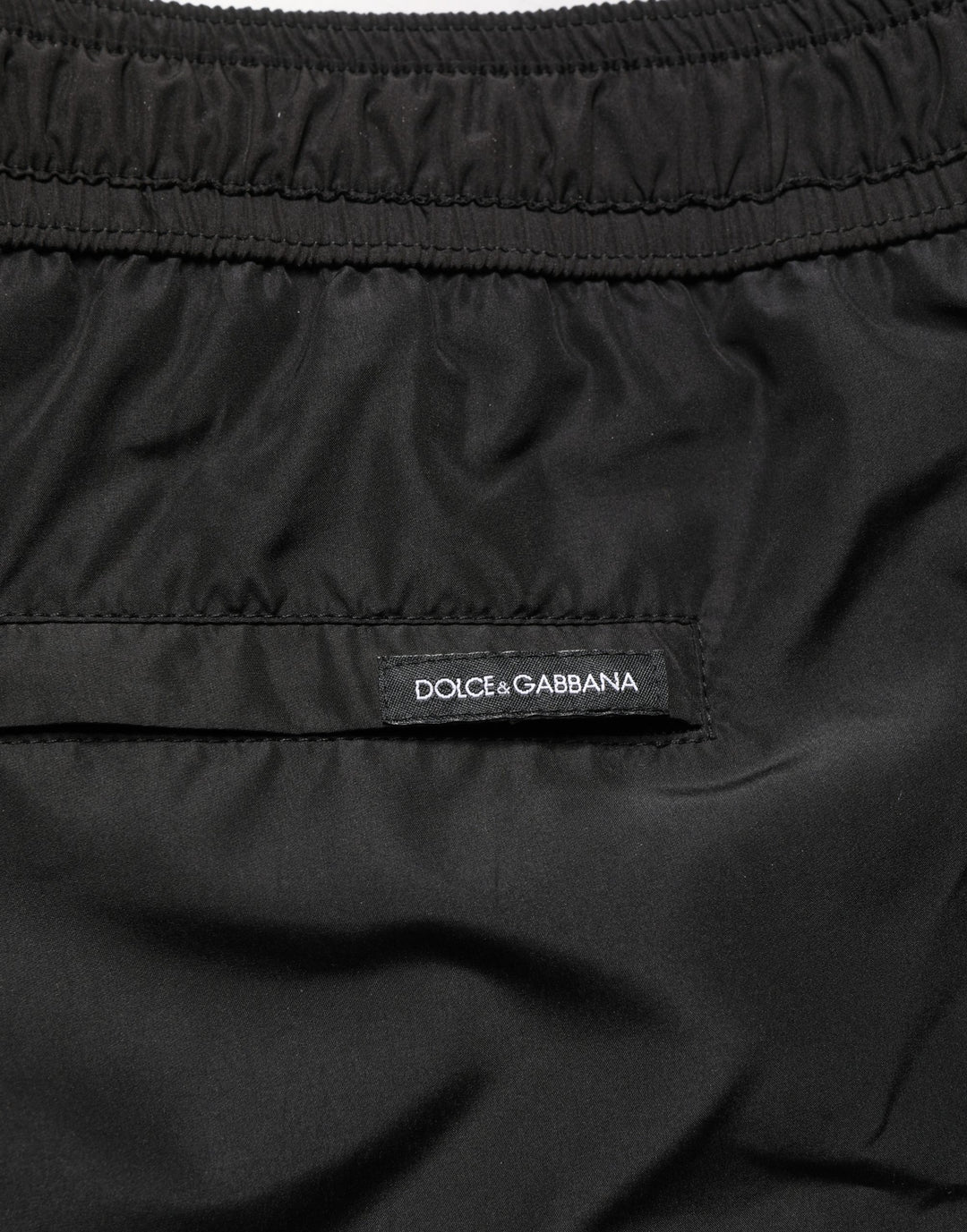 Dolce & Gabbana Black DG Logo Drawstring Beach Shorts Swimwear