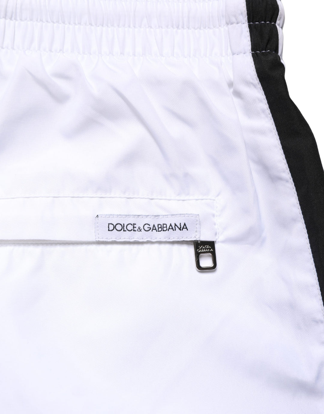 Dolce & Gabbana White DG Logo Men Drawstring Shorts Swimwear