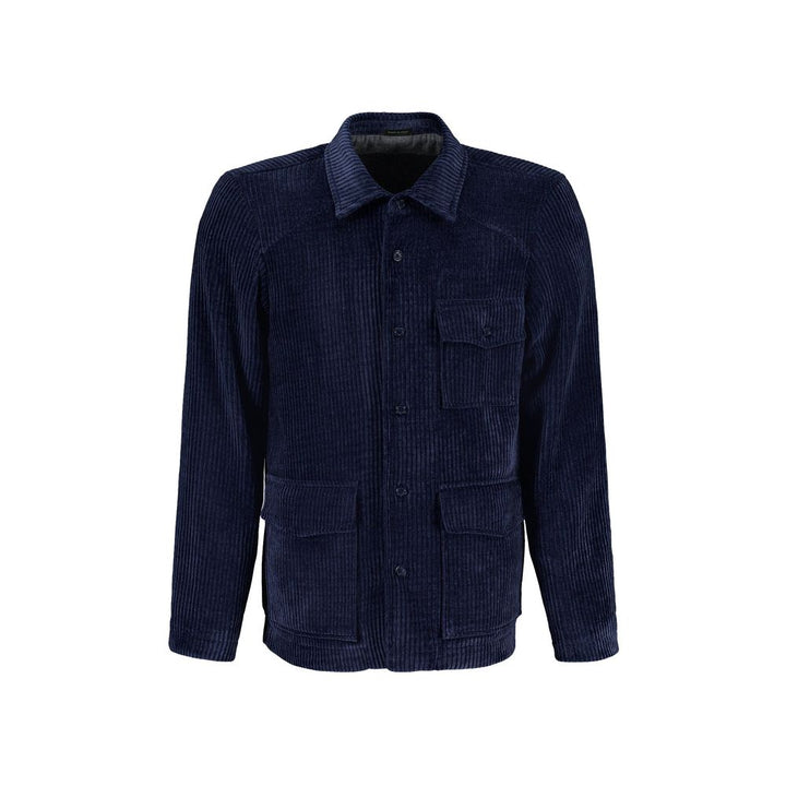 Autore Blue Polyester Full-Length Jacket