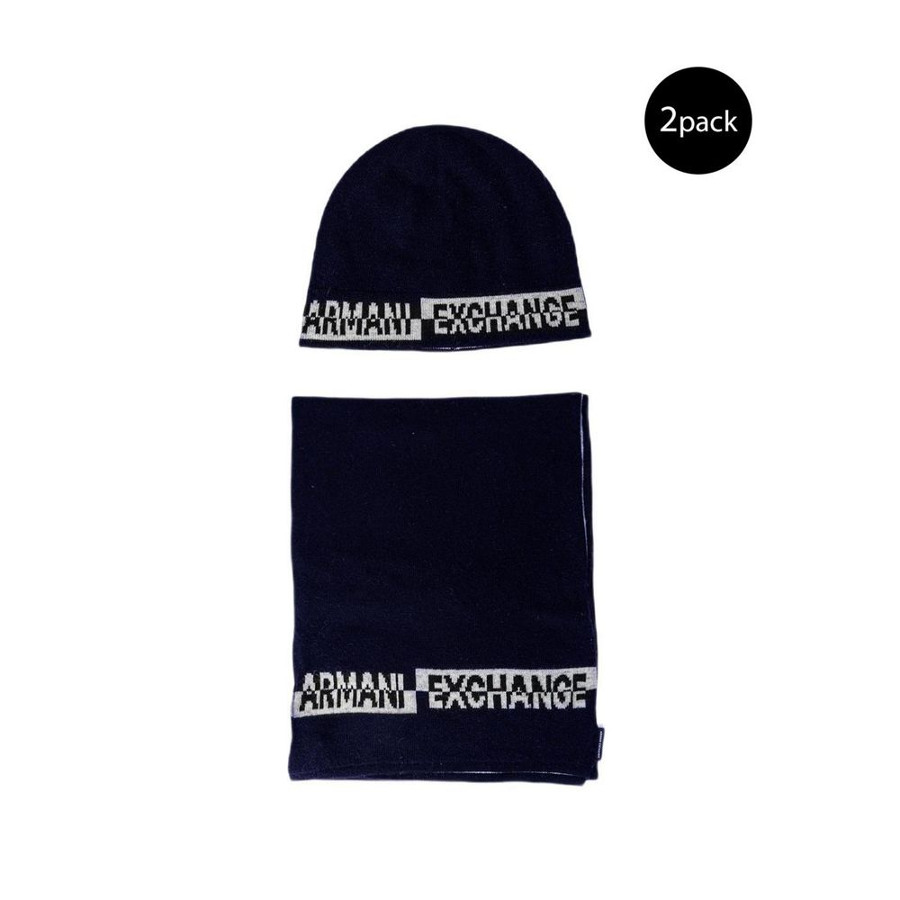 Armani Exchange Blue Marabou Scarf