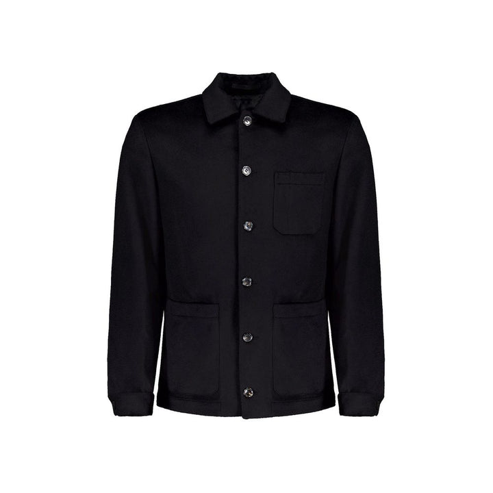 Autore Black Wool Full-Length Jacket