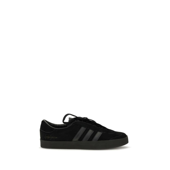 Y-3 Black Calf Leather Bos Taurus Athletic Sneakers