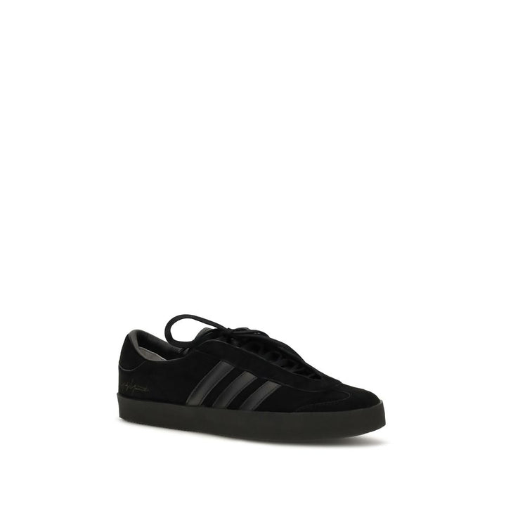 Y-3 Black Calf Leather Bos Taurus Athletic Sneakers