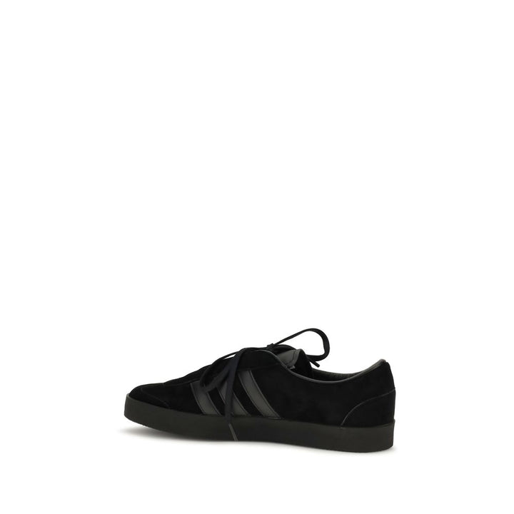 Y-3 Black Calf Leather Bos Taurus Athletic Sneakers