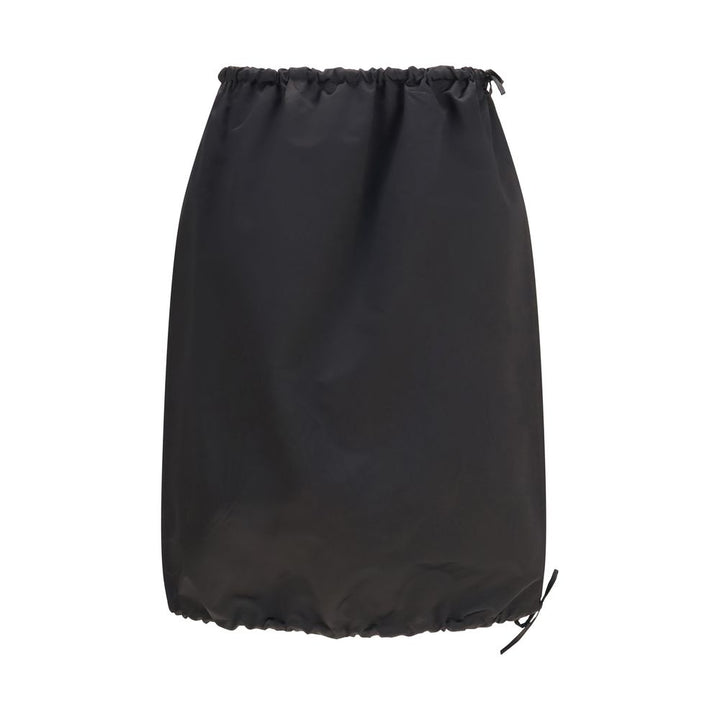 Prada Black Silk Midi Skirt