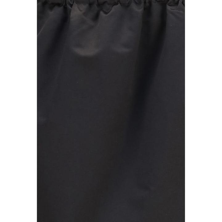 Prada Black Silk Midi Skirt