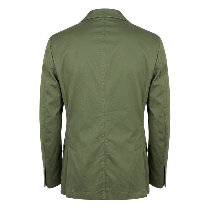 Roberto Pepe Luxury Green Cotton Men Jacket