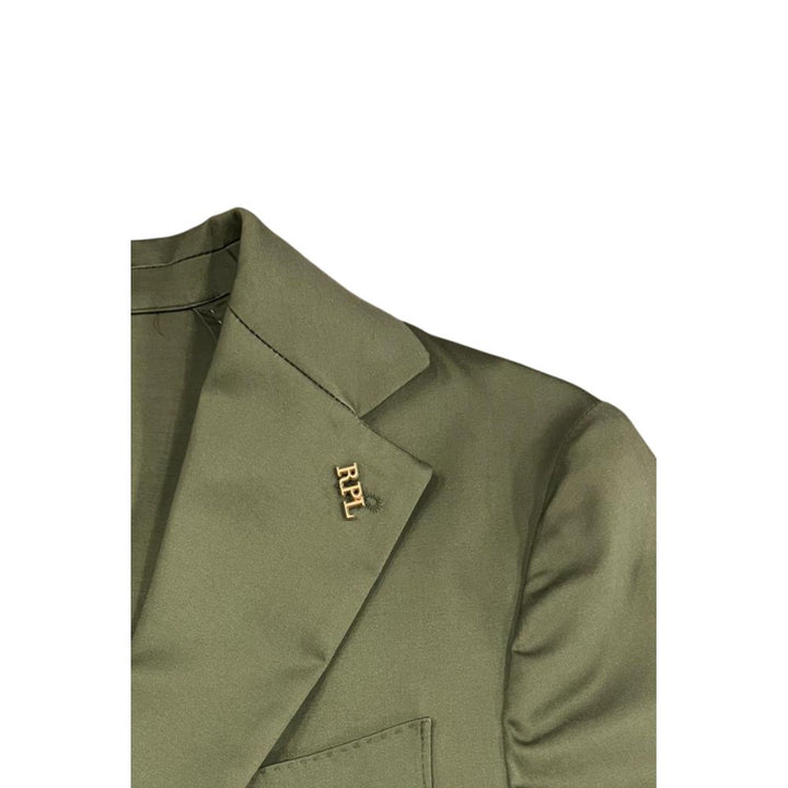 Roberto Pepe Luxury Green Cotton Men Jacket