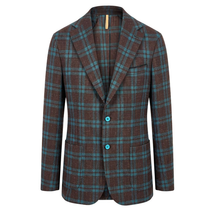 Roberto Pepe Luxury Brown Linen Men's Jacket