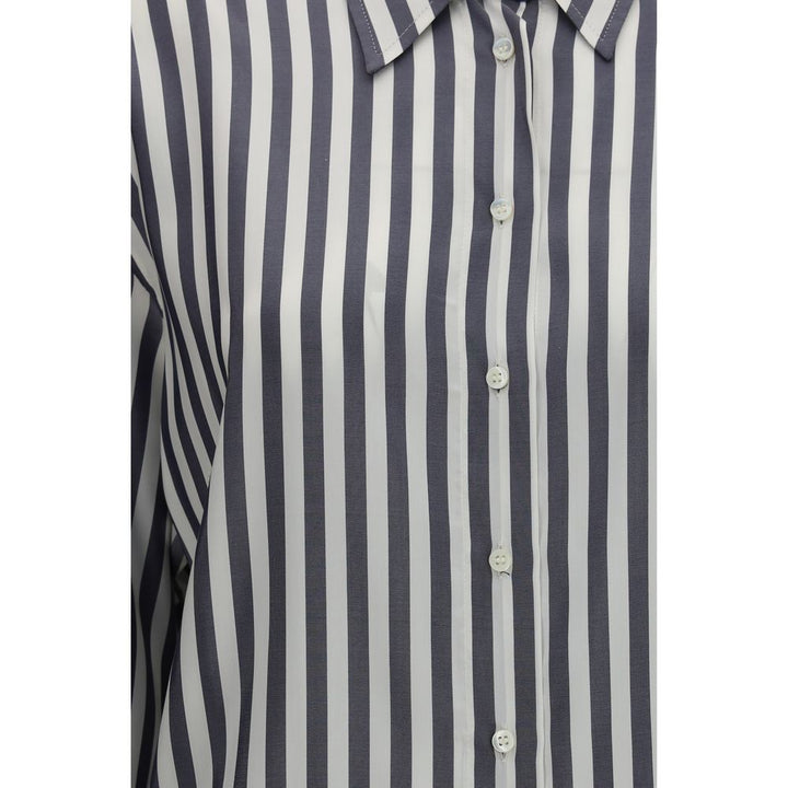 Brunello Cucinelli Multicolor Silk Pattern Shirt
