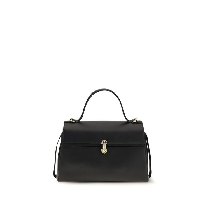 Savette Black Calf Leather Bos Taurus Shoulder Bag